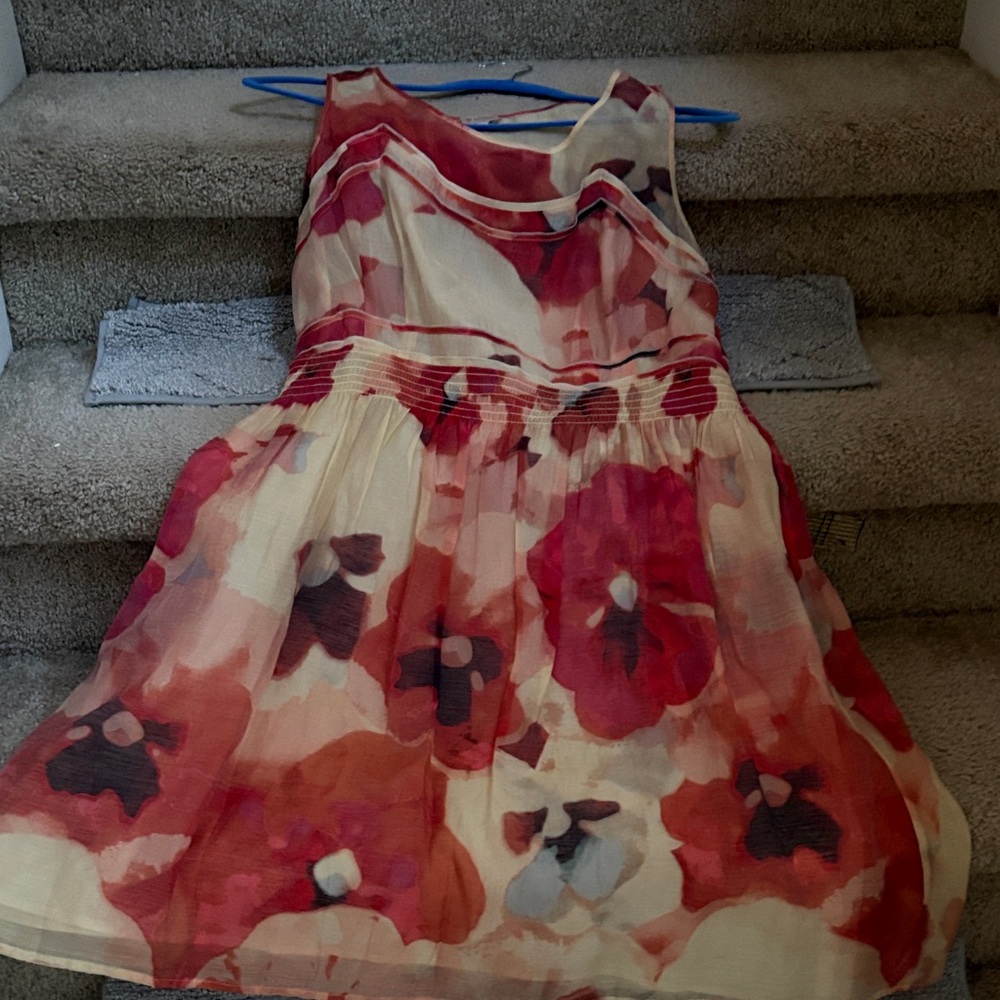 Daniel Cremieux Kids Dress - Red and Cream Floral